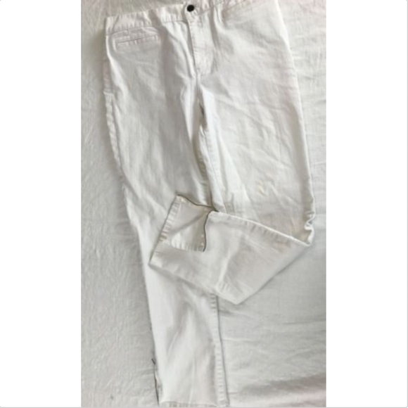 Lauren Ralph Lauren White Jeans Zipper Leg Sz 10 - Picture 1 of 8